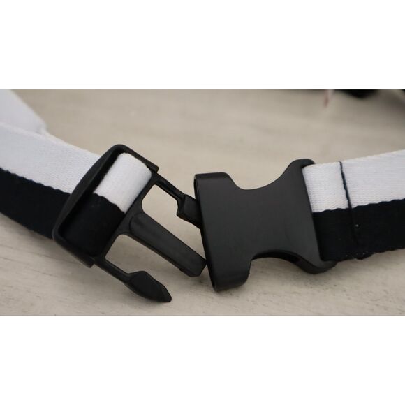 Brighton Black/White Hearts Endless Love Nylon Crossbody Fanny Pack Belt Bag - Picture 12 of 16